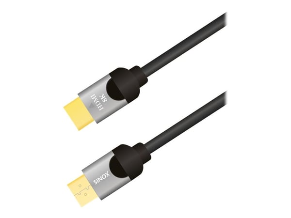 Sinox ULTRAHD - High Speed - HDMI-kabel med Ethernet - HDMI hann til HDMI hann - 2 m - svart - støtte for 8K UHD (7680 x 4320)