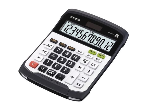 Casio WD-320MT - Skrivebordskalkulator - 12 sifre - solpanel, batteri