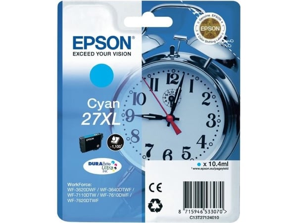 Epson T2712 Cyan XL-blekk DURABrite C13T27124010
