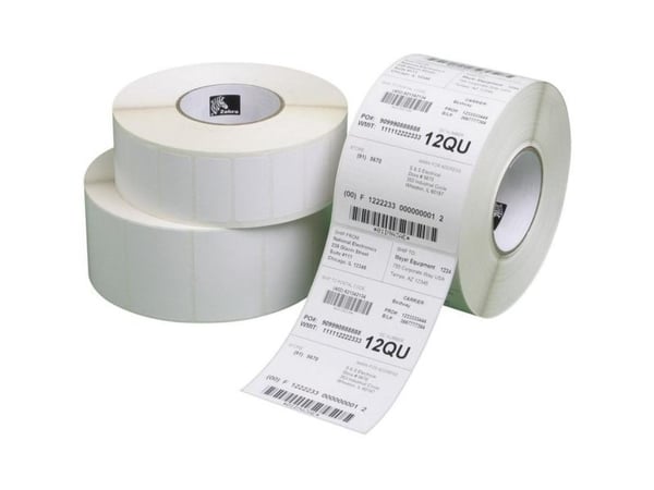 Zebra Z-Select 2000T - Matt - permanent akryl-adhesiv - belagt - perforert - 6,3 mille - hvit - 51 x 25 mm 20640 etikett(er) (8 rull(er) x 2580) me...