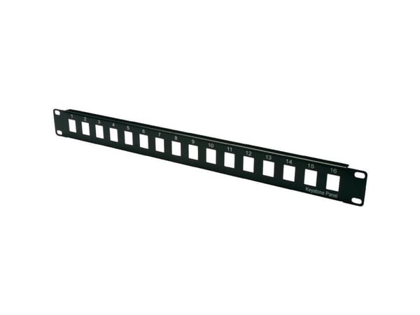 Digitus DN-91400, Telinekiinnitys, 1U, musta, SPCC, 43 mm, 48,5 cm