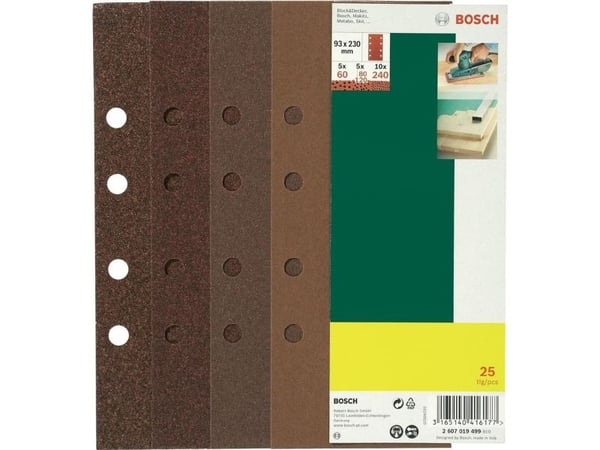 Bosch SLIBEBLADSÆT BO-HUL 93X230MM 25 STK PL