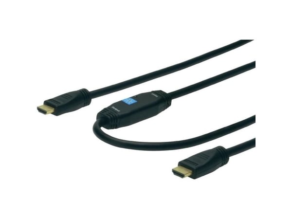 ASSMANN HDMI High Speed with Ethernet - HDMI-kabel med Ethernet - HDMI hann til HDMI hann - 10 m - dobbeltisolert - svart