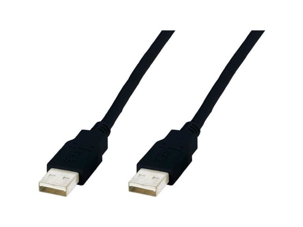 ASSMANN - USB-kabel - USB (hann) til USB (hann) - USB 2.0 - 1.8 m - formstøpt - svart