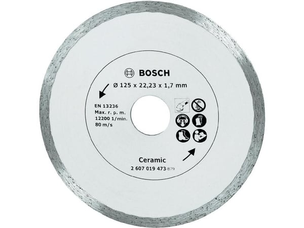 Bosch - Diamantskjæreplate - for keramisk - 125 mm - for UniversalGrind 18V-75