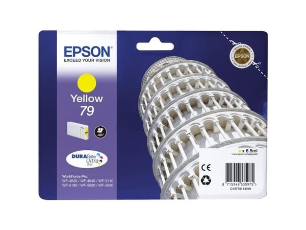 Epson 79 - 6.5 ml - gul - original - blekkpatron - for WorkForce Pro WF-4630DWF, WF-4640DTWF, WF-5110DW, WF-5190DW, WF-5620DWF, WF-5690DWF