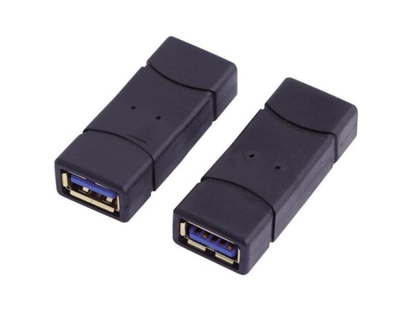 LogiLink USB 3.0-A F/F, USB 3.0-A, USB 3.0-A, Sort