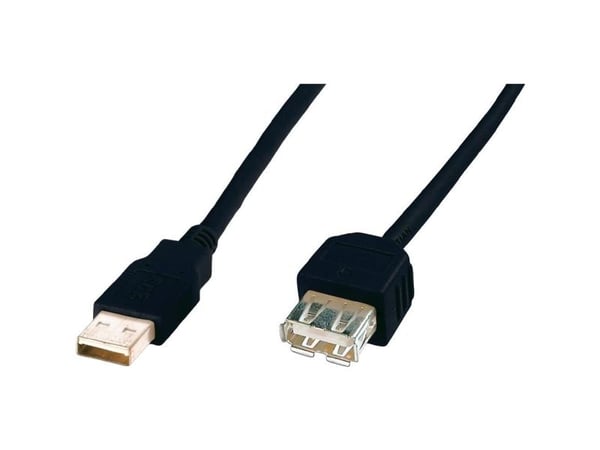 ASSMANN - USB-forlengelseskabel - USB (hann) til USB (hunn) - USB 2.0 - 5 m - svart
