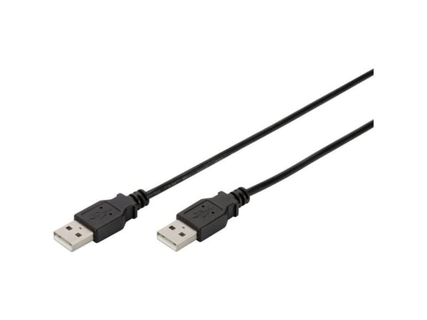 ASSMANN - USB-kabel - USB (hann) til USB (hann) - USB 2.0 - 1.8 m - formstøpt - svart