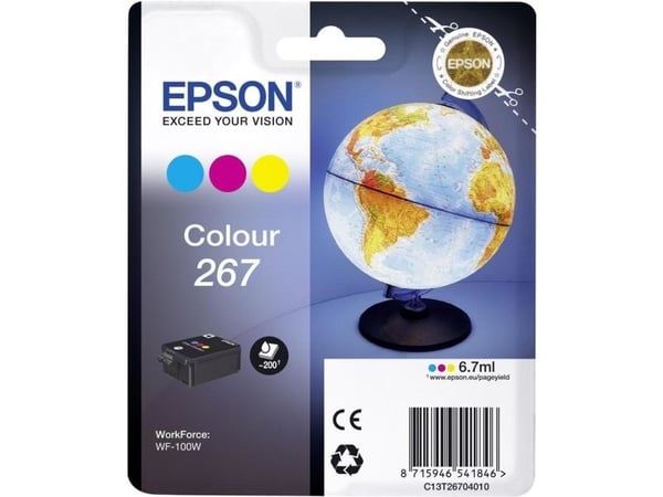Epson 267 - 7 ml - gul, cyan, magenta - original - blekkpatron - for WorkForce WF-100W