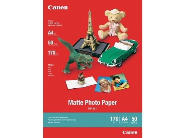 Canon MP-101 - Matt - A4 (210 x 297 mm) 50 ark fotopapir - for PIXMA iP90, iX7000, MG8250, MP490, MP550, MP560, MP960, MX330, PRO-1, PRO-10, 100, T...