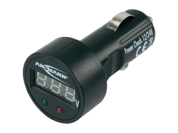 Ansmann PowerCheck12/24V - 1900-0019, Musta