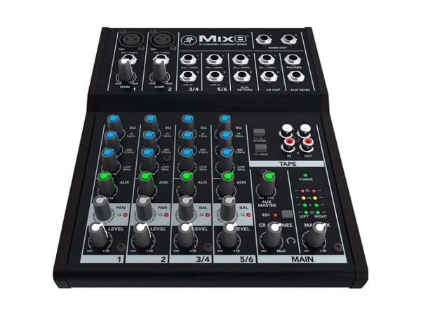 Mackie Mix8, 8 kanaler, Sort