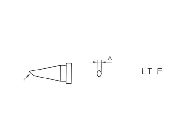 Weller LT-F loddespiss rund, skråskåret spissstørrelse 1,2 mm (1 stk)