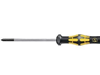 Wera 1555 PZ ESD Kraftform Micro Phillips skrutrekker, 13 mm, 15,7 cm, 13 mm, 15 g, svart, gul