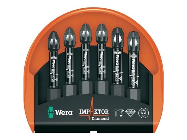 Wera Bit-Check, 6 stykker, Pozidriv, PZ 2, PZ 3, 4x PZ 2x50 mm 2x PZ 3x50 mm