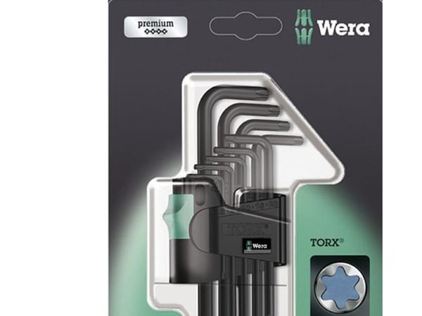 Wera 05073598001, L-torx-nøkkel, TX8, Sort, China, 80 mm, 28 mm
