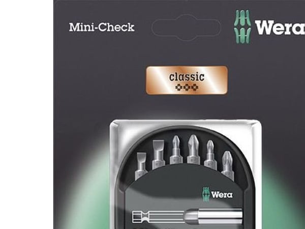 Wera 05073406001, 7 stykker, Philips, Pozidriv, Spor/slot, PH 1, PH 2, PZ 1, PZ 2, 1.1 mm, Rustfritt stål