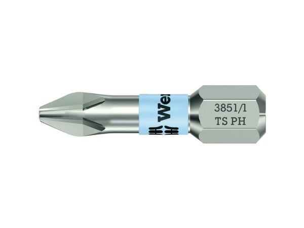 Wera 3851/1 TS PH 2 X 25 MM 05 071011 001 Ristikkäisleikkuri PH 2 Ruostumaton teräs D 6,3 1 kpl 1 kpl