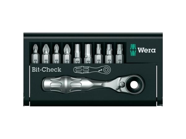 Wera 05073645001, 9 stykker, Hex (metrisk), Philips, Pozidriv, Torx, PH 1, PH 2, PZ 1, PZ 2, TX15, TX20, TX25, 4,5 mm