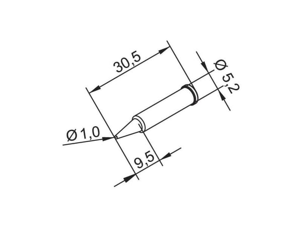 ERSA 102 PD LF 10 loddespiss blyantform, spissstørrelse 1 mm, innhold 1 stk