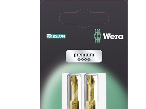 Wera 855/1 TH SB, 2 stykker, Pozidriv, 2 x PZ 2x25, ISO 1173-D, 25 mm, 60 mm