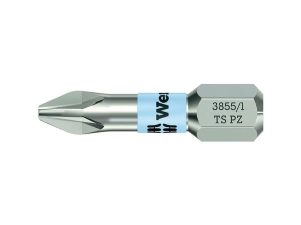 Wera 3855/1 TS PZ 2 X 25 MM 05071021001 Krysssporbit PZ 2 Rustfritt stål D 6,3 1 stk.