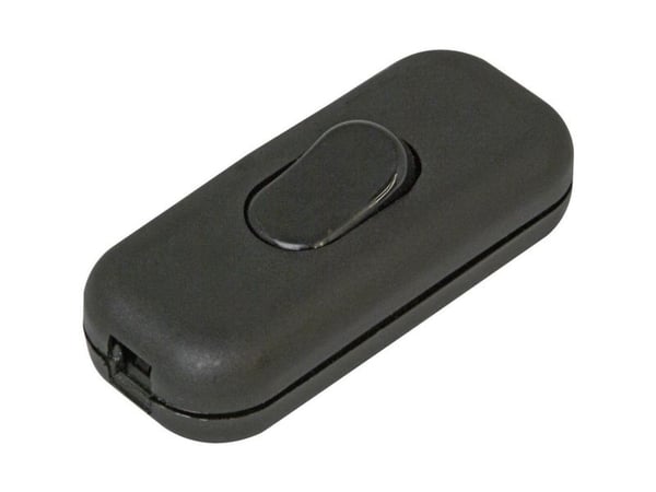 Kopp 191305001 Johtokytkin vedonpoistolla Musta 1 x Off/On 6 A 1 kpl 1 kpl