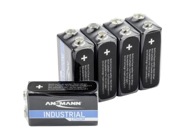 Ansmann 1505-0002, Single-use battery, Lithium, 9 V, 5 stykker, Svart, -40 - 60 °C