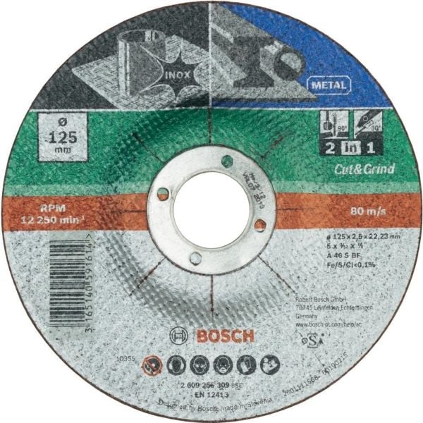 Bosch Accessories A 46 S BF 2609256308 skjære- og skrubbeskiver 115 mm 22.23 mm 1 stk