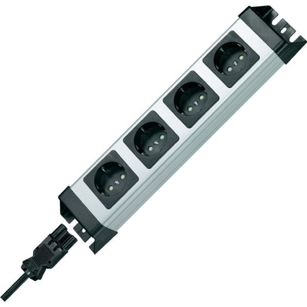 Kopp POWERversal, Sisätila, Tyyppi F, IP20, Musta, Harmaa, 4 AC-pistorasia(a), 3600 W