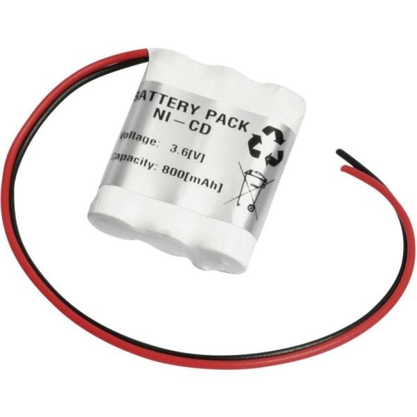 Emmerich 36AA800R batterikabel till nödbelysning 3,6 V 800 mAh