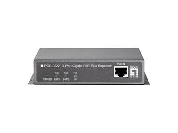 LevelOne POR-0222 - Forsterker - 1GbE - 10Base-T, 100Base-TX, 1000Base-T - 2 porter - RJ-45 / RJ-45 - opp til 100 m