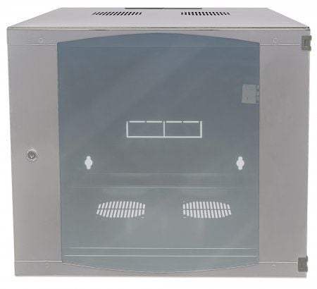 Intellinet 713795, Veggmonterbar hylle, 12U, 30 kg, Nøkkellås, 20,5 kg, Grå