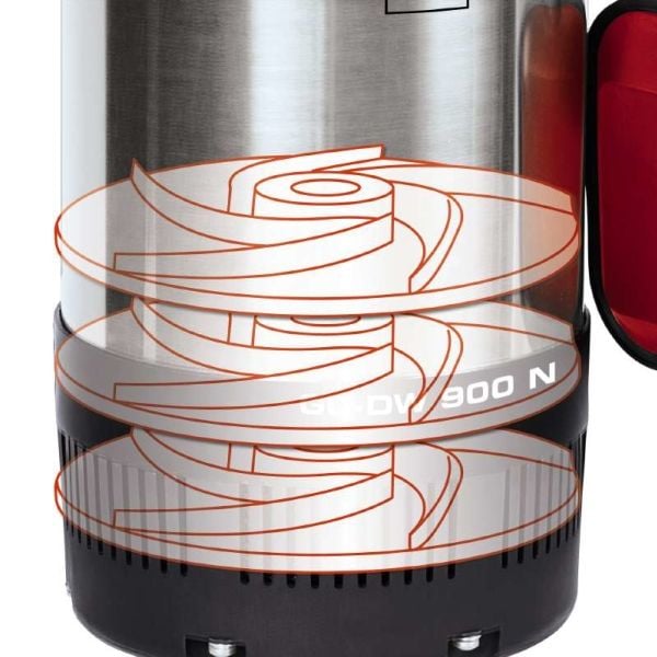 Einhell GC-DW 900 N, Rød, Rustfritt stål, 7 m, 32 m, 230 V, 50 Hz