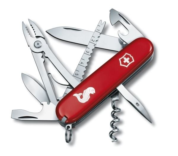 Victorinox Angler, Klappkniv uten lås, Multiverktøyskniv, ABS syntetisk, 22 mm, 113 g