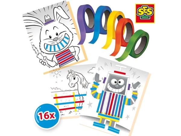 SES Creative Children's I learn to stick, Pysselsett for barn, 3 år, Flerfarget, 21 deler