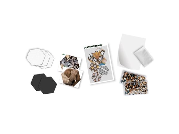 SES Creative Beedz Hex tiles Safari, 5000 stykker, 12 år, Gutt/Jente, Barn, Flerfarget, Ikke for barn under 36 måneder