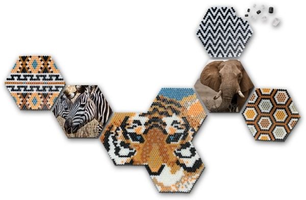 SES Creative Beedz Hex tiles Safari, 5000 stykker, 12 år, Gutt/Jente, Barn, Flerfarget, Ikke for barn under 36 måneder