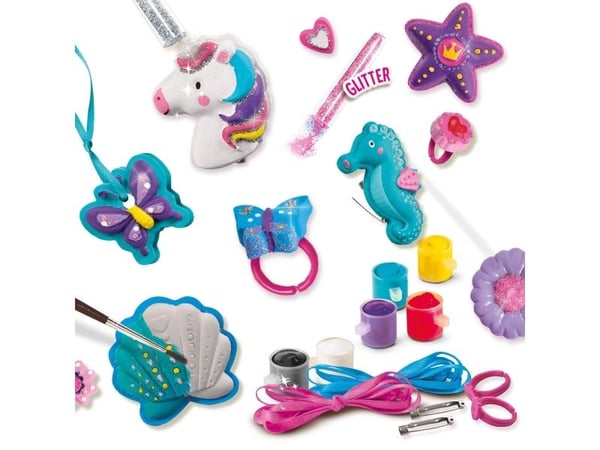 SES Creative Casting and painting - Jewellery, Støpe/malesett for barn, 5 år, Fotoark kartong, Flerfarget