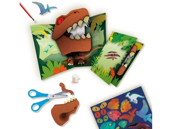 SES Creative Popup cards - Dinosaurs, Children''s craft kit, 5 år, Flerfarget