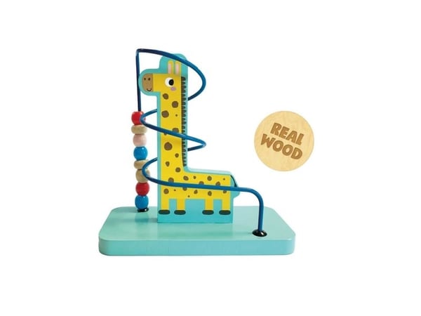 SES Creative Tiny Talents Bead maze giraffe, 1 år, Fotoark kartong, Flerfarget