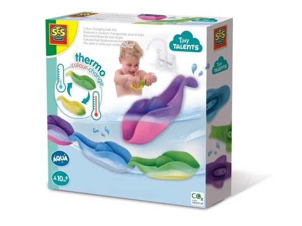 SES Creative Tiny Talents Colour changing bath fish, Kylpylelu, Poika/tyttö, 0,8 vuosi/vuosia, Monivärinen