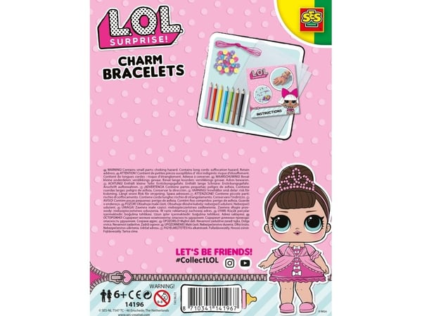 SES Creative L.O.L. 14196, Kit för tillverkning av armband för barn, 6 År, Multifärg, 1 styck