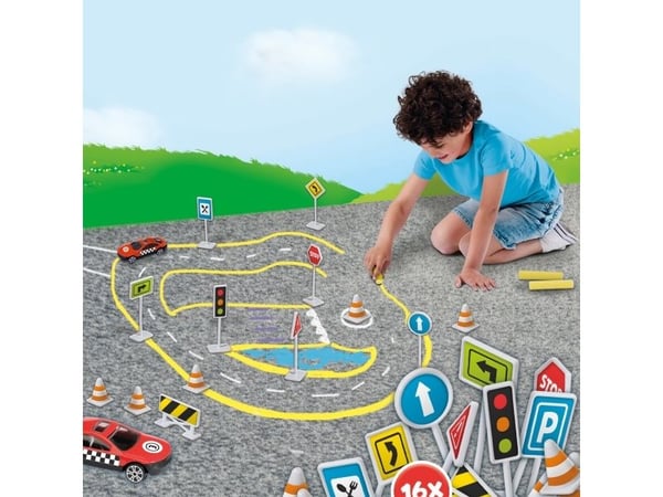 SES Creative Playground chalk traffic, Flerfarget, 3 år, 12 år, Gutt/Jente, Fotoark kartong, Barn
