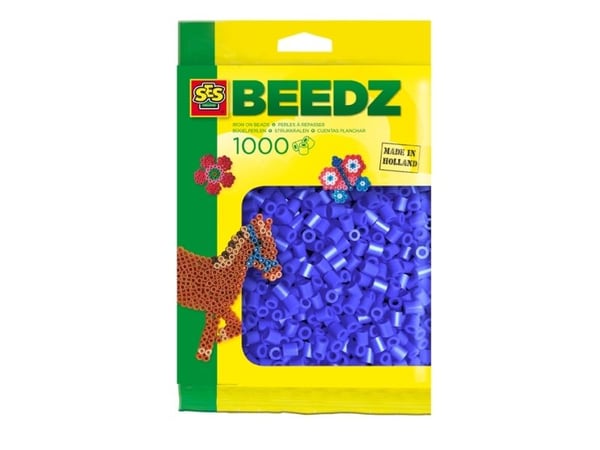 SES Creative Beedz Barnepakke med 1000 marineblå strykeperler, Sikringsperle, 1000 stk, Blå, Dreng/Pige, 5 År, 12 År