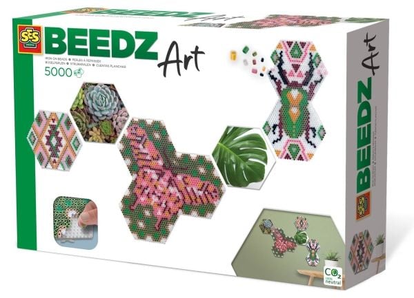 SES Creative Beedz Hex tiles Botanical, 5000 stykker, 12 år, Gutt/Jente, Barn, Flerfarget, Ikke for barn under 36 måneder