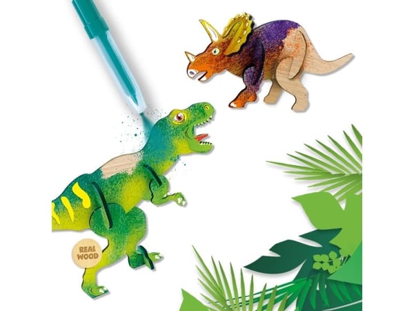 SES Creative Blow airbrush pens - Dinosaurs, Marker airbrush, 5 År, Kartong, Multifärg