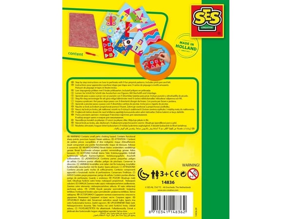 SES Creative I learn to perforate, Pysselsett for barn, 3 år, Flerfarget, 1 stk