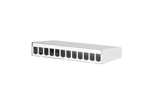 BTR E-DAT modul - Hus med modulær indsats - värillinen, RAL 9010 - 12 porte